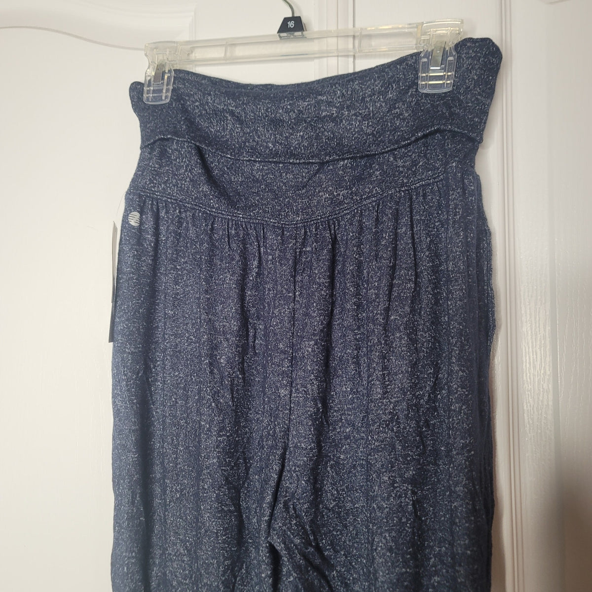 Z by zella navy sapphire pants pockets shirred leggings cozy genie  SMALL