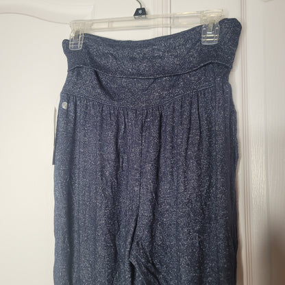 Z by zella navy sapphire pants pockets shirred leggings cozy genie  SMALL