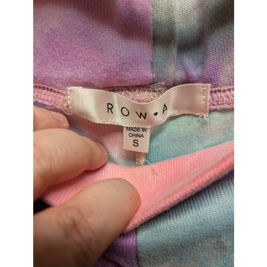 ROW A NWT Tie Dye Shorts In Pink Purple Tie Dye Size SMALL casual soft light NEW