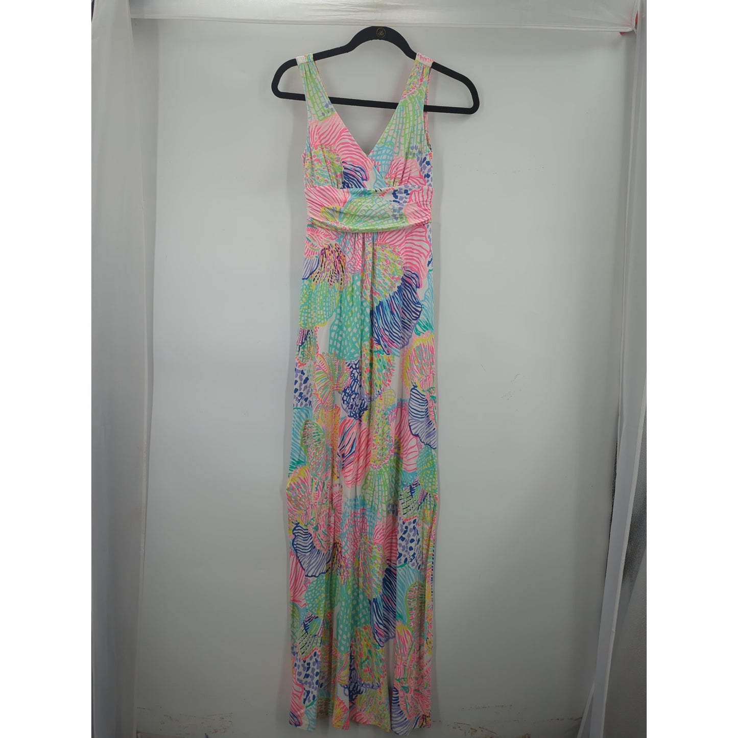 Lilly Puliter Size XS Sloane Maxi Dress Roar of the Seas Sleeveless Resort Wear