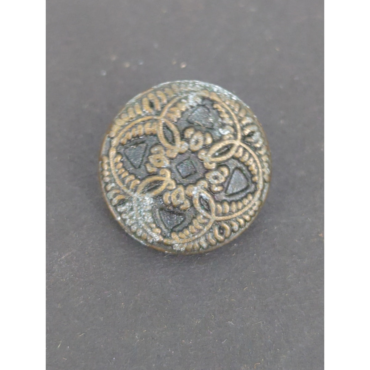 LOT of 10 Antique Vintage Victorian Brass Mixed Materials Buttons ESTATE FIND H