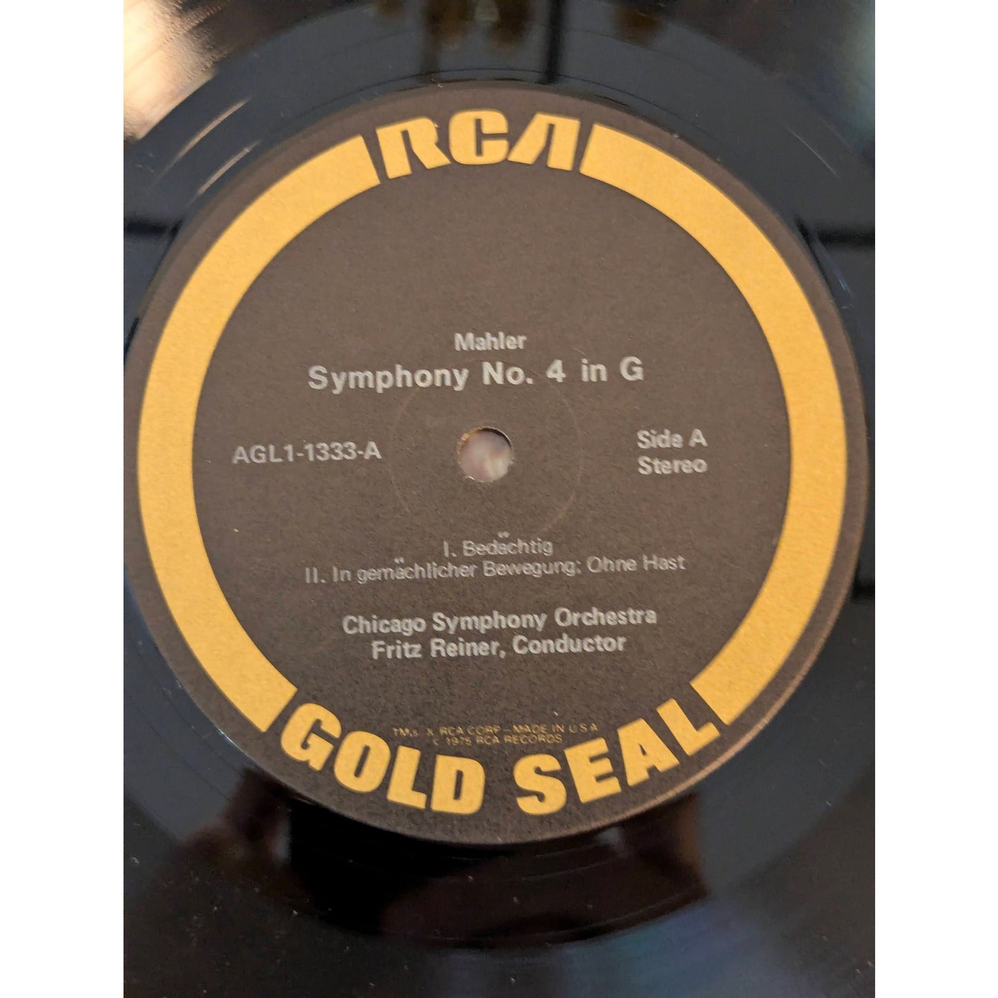 Vintage Mahler Symphony No. 4 Fritz Reiner Chicago Symphony RCA Gold Seal LP