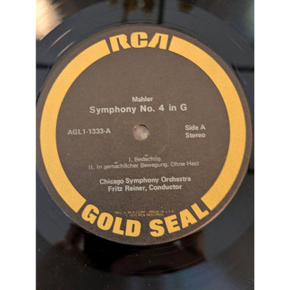 Vintage Mahler Symphony No. 4 Fritz Reiner Chicago Symphony RCA Gold Seal LP