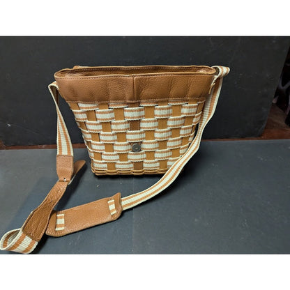 Longaberger 2010 Basket purse Saddlebag shoulder strap Napa Stripe