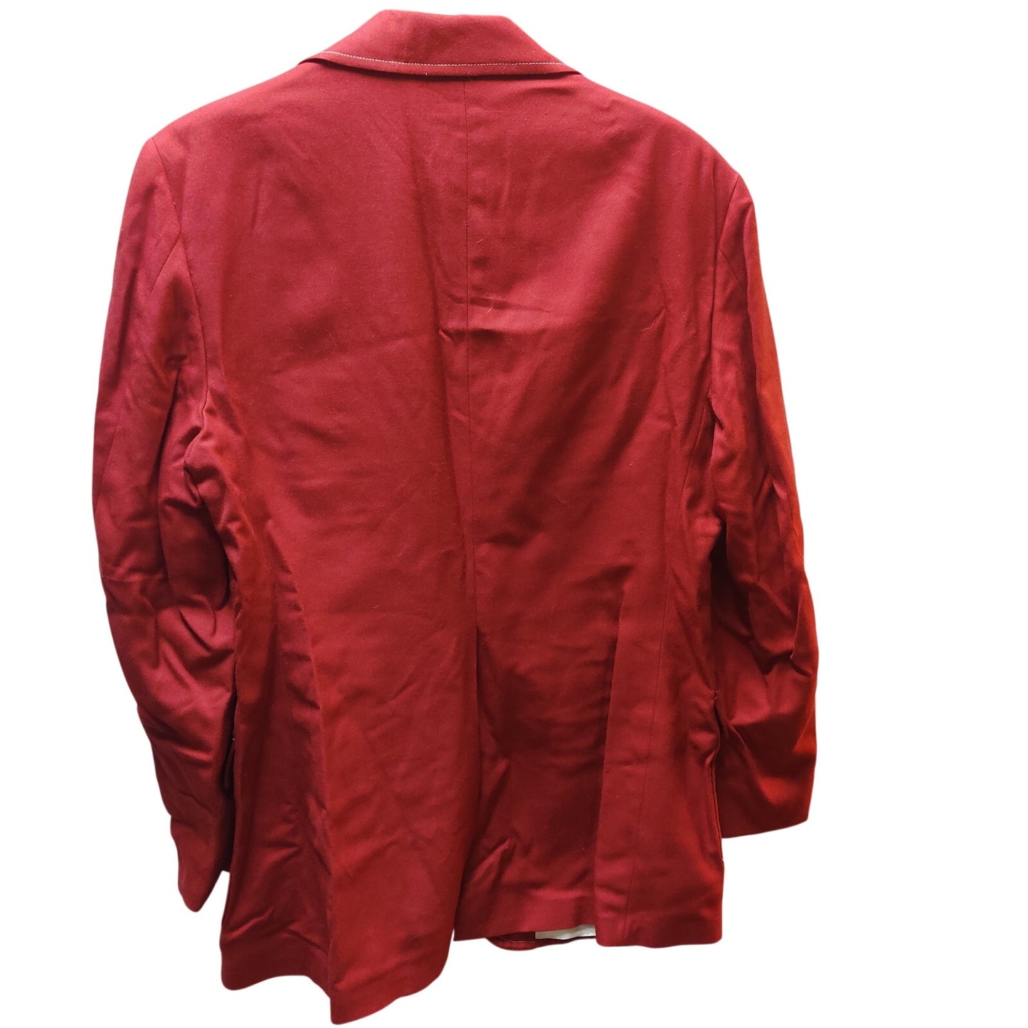 Vintage Fletcher Cantor Red White Stitch Accent Blazer Jacket 40 Reg Sport Coat