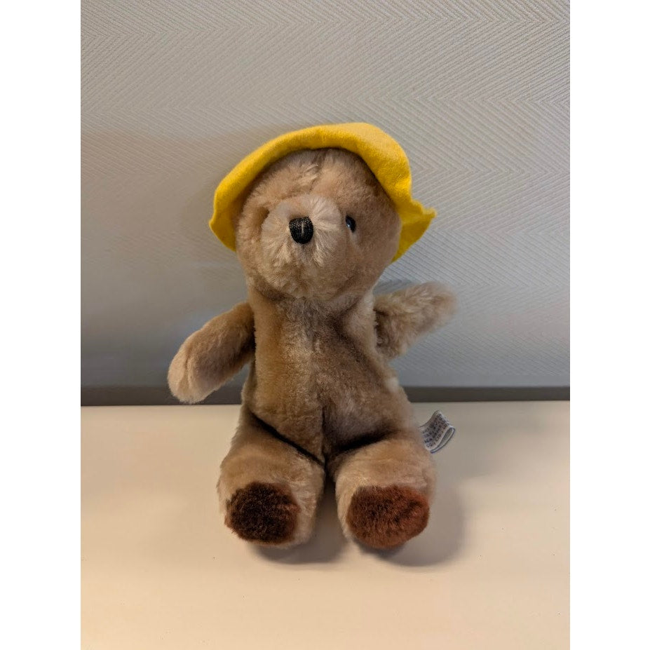 Stuffed Animal PLUSH teddy bear Eden paddington with yellow hat