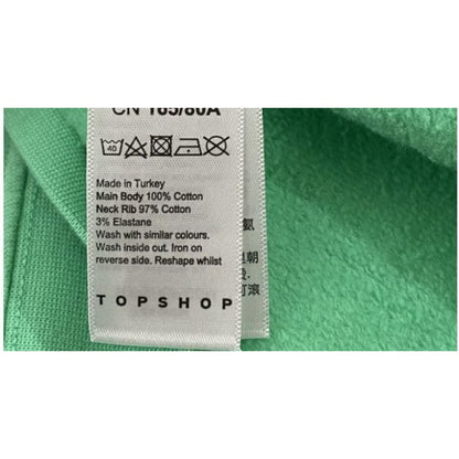 Topshop Iowa University Hawkeyes Green Sweatshirt MEDIUM NEW long sleeve black