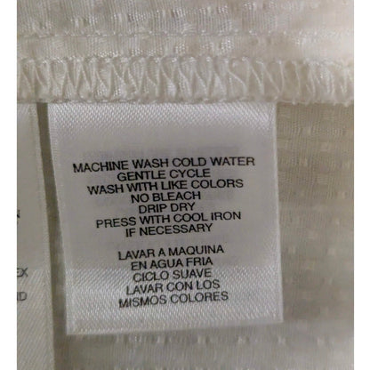 Jones New York Cream Textured Old Money Gold Button Y2K Peplum Blouse Small