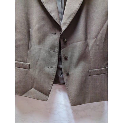 Antonio Melani Brown Cropped Pick Stitch Bolero Jacket Wool Blend Career Shrug 8