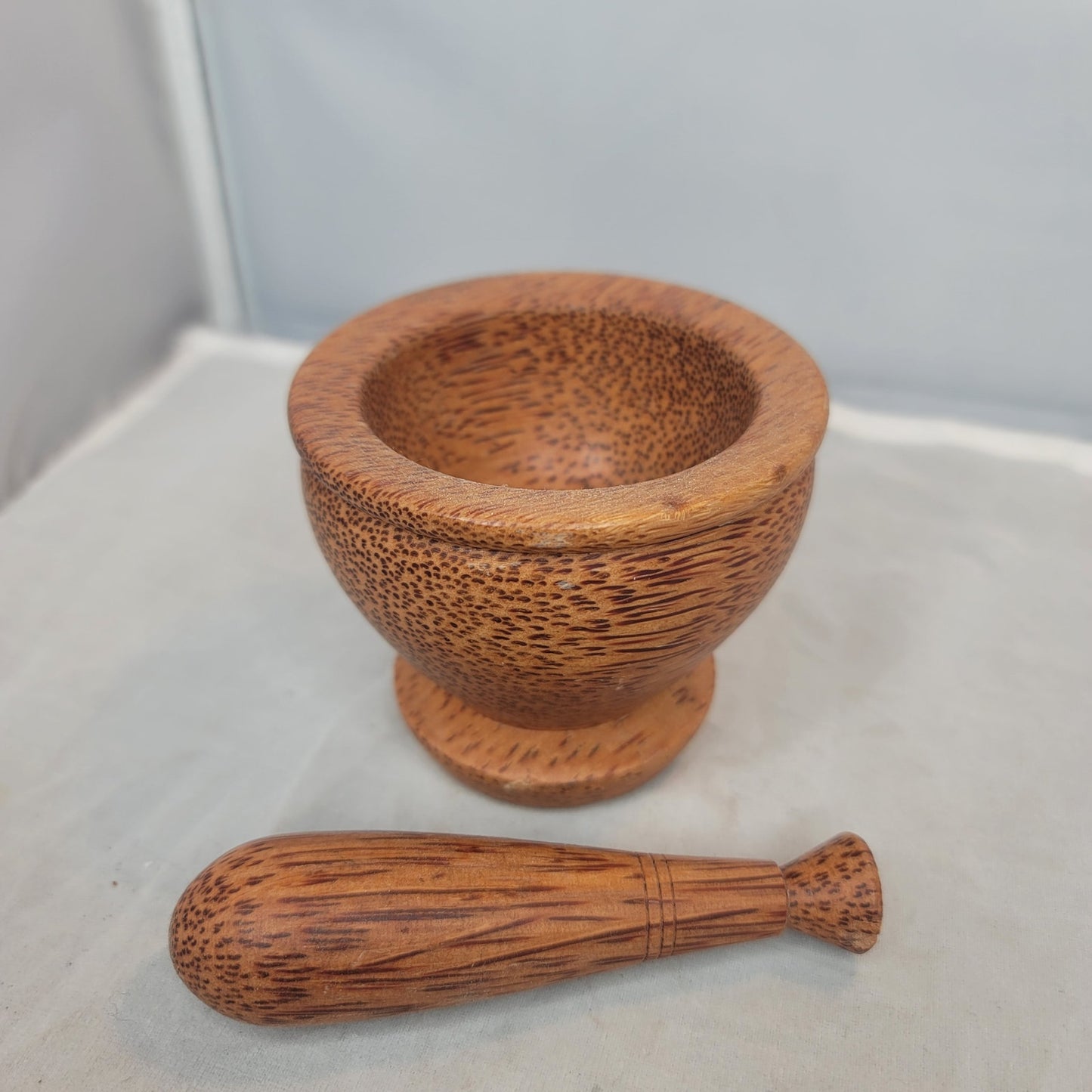 Palmyra Palm Wood Mortar and Pestle Herb Spice
