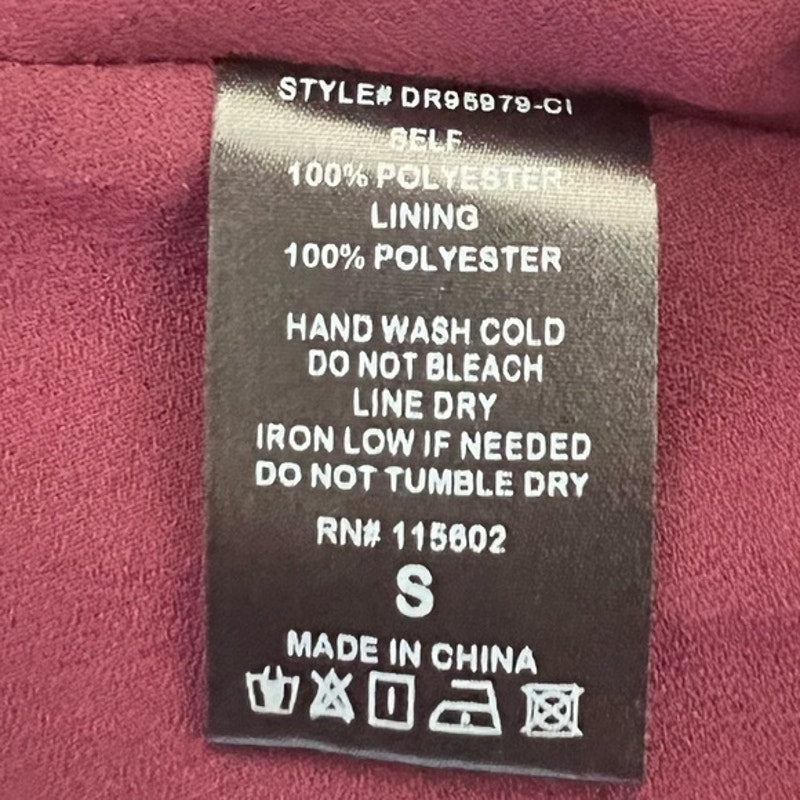 LUSH COCKTAIL new size small plum fushia sleeveless dress satin midi lined