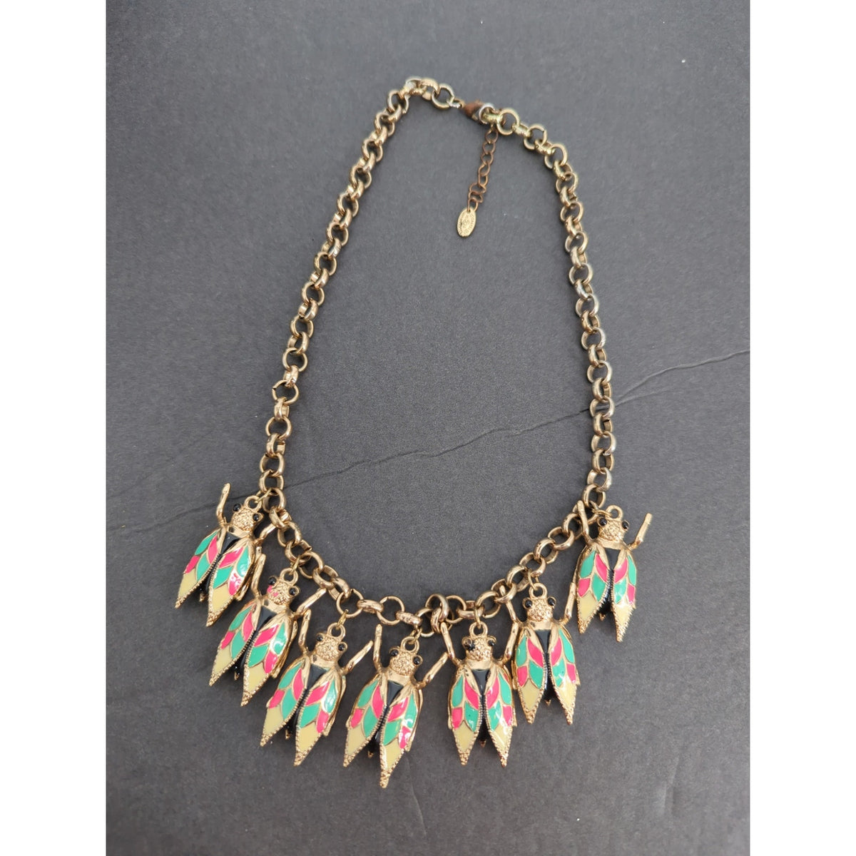Rare Chanel 2010 ParisShanghai Cicada Necklace Crystal Gold Tone 10A Metiers Art