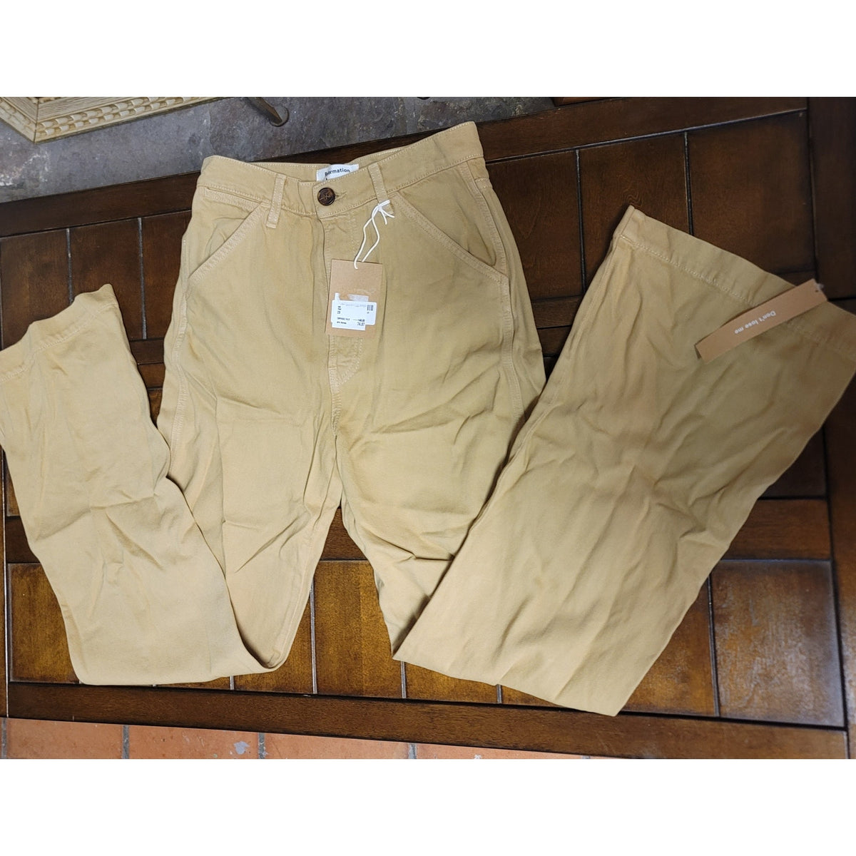 Reformation size 28" x  31" Flare bell bottom wheat jeans pants NEW