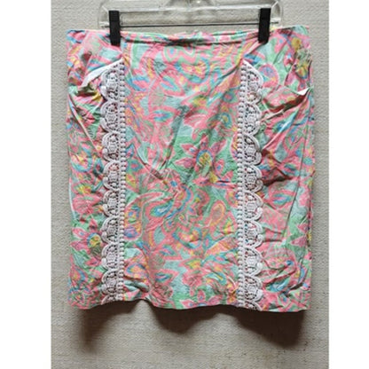 Lilly Pulitzer Corrie Mini Sandbar Blu Make A Splash Print Size 10 skirt skort