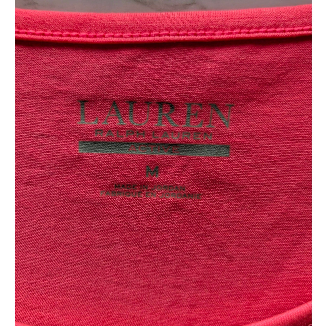Lauren Ralph Lauren Active Neon Pink Short Sleeve Athletic Tee Size Medium