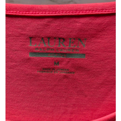 Lauren Ralph Lauren Active Neon Pink Short Sleeve Athletic Tee Size Medium