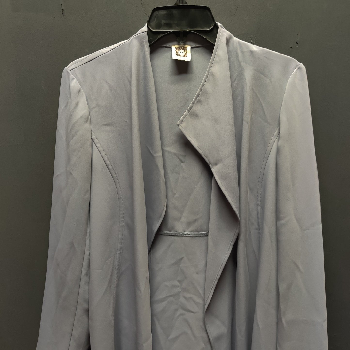 Anne Klein Vintage Draped Open Front Trench Jacket Cardigan S/M