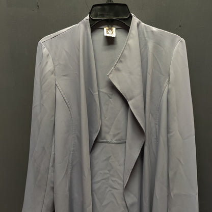 Anne Klein Vintage Draped Open Front Trench Jacket Cardigan S/M