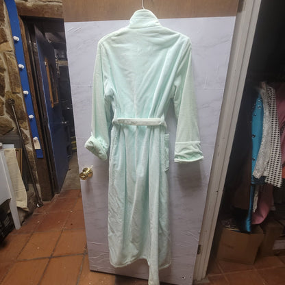 Nordstrom Vintage Mint Green Cotton Terry Cloth Spa Robe French Country Lounge