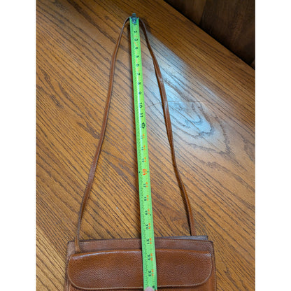 Vintage Furla Tan Leather Minimalist Crossbody Shoulder Bag