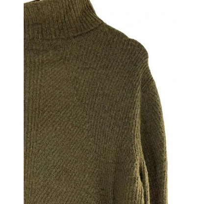 NWT Sweet Romeo Ribbed Pullover Turtleneck Sweater Small in Loden Green