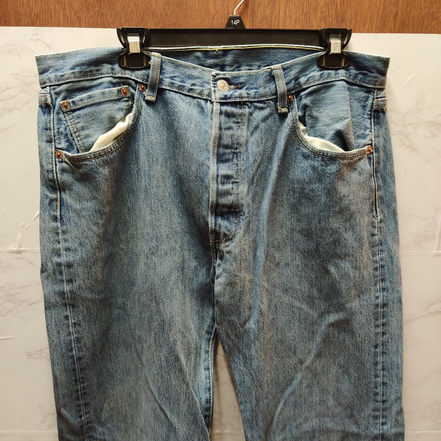 Vintage Levi's 501 Original Fit Straight Leg Blue Wash Jeans 36x32