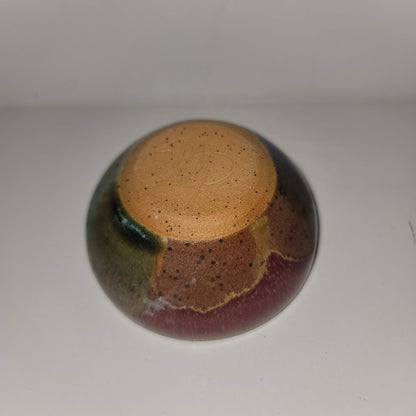 handmade Pottery mini bowl signed Dipping Sauce Condiment Small 3 1/4" Clay