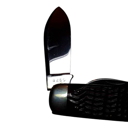 Case XX Pocket KNIFE 5 dot Elephant Toenail 6250 Brown Jigged Bone Sunfish 1975