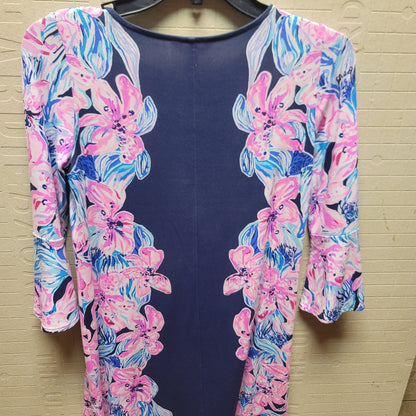 Lilly Pulitzer Dress Ophelia Swing In Bright Navy Hypes & Stripes Size XXS