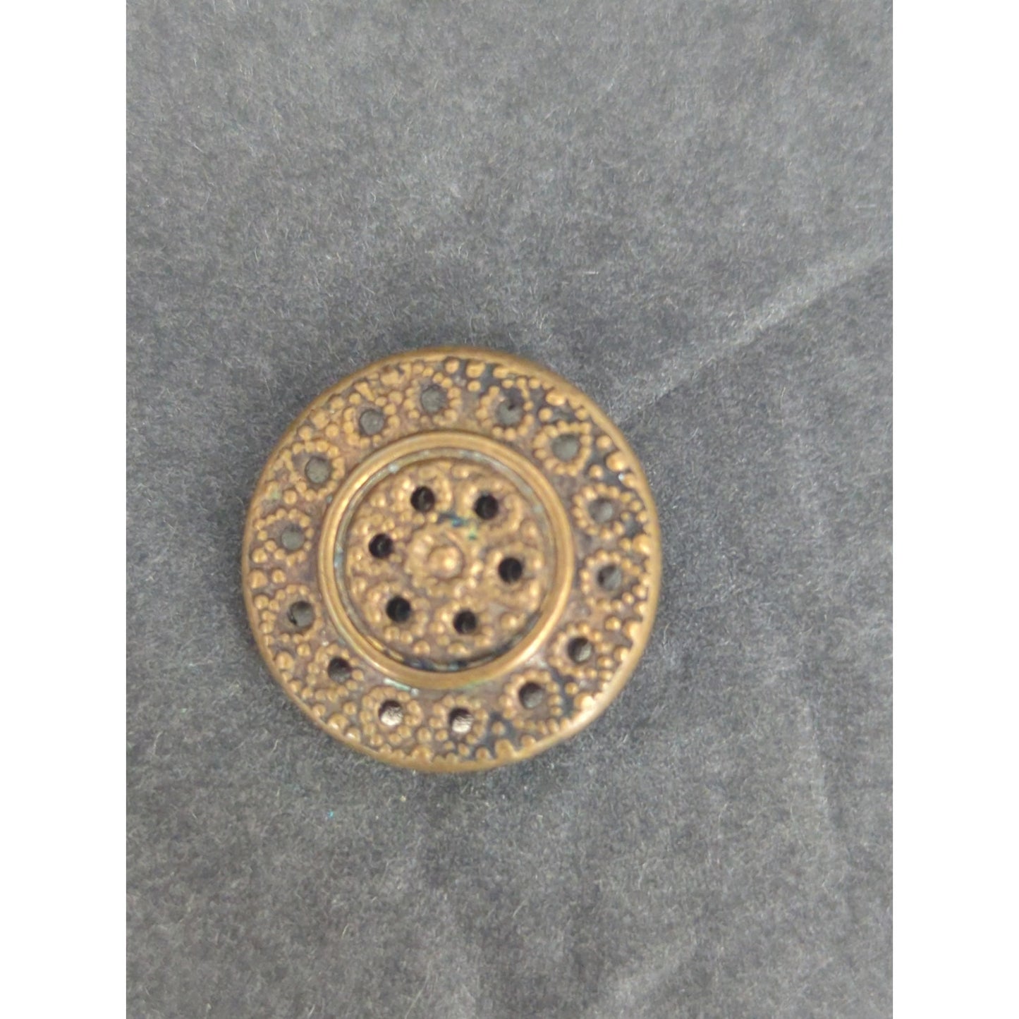 LOT S of 10 Antique Vintage Victorian Brass Mixed Materials Buttons ESTATE FIND