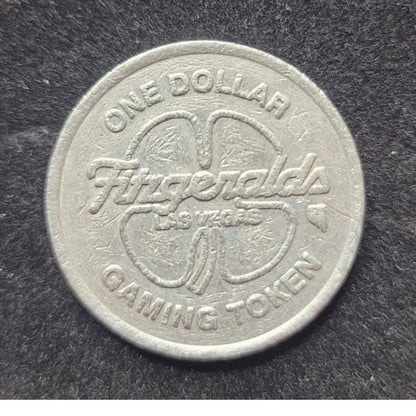 Vintage 1988 Fitzgeralds $1 Slot Machine Token Las Vegas Nevada Casino