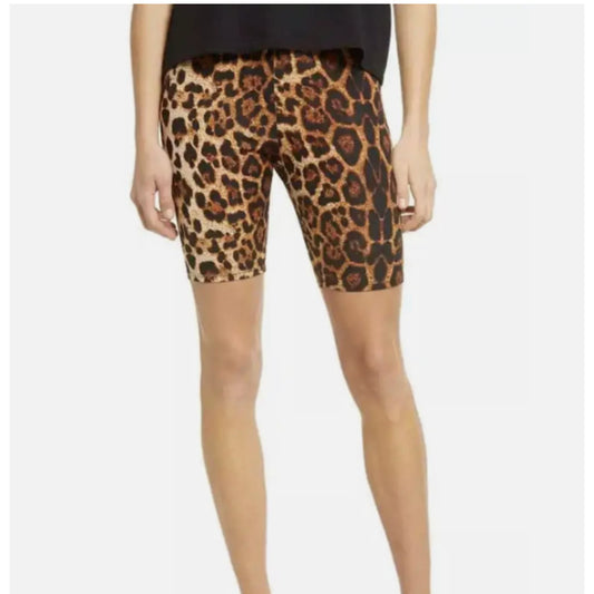 BP. Classic Bike Shorts In Tan/Brown Leopard Animal Print Size 3X gym workout