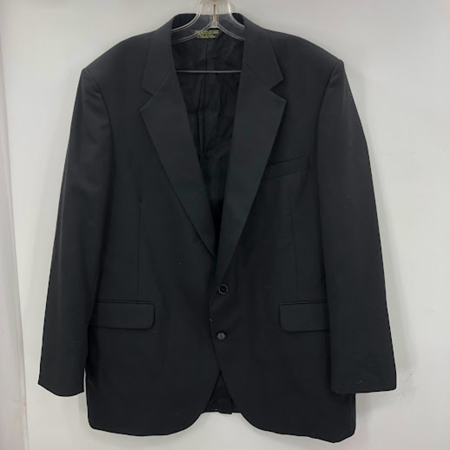 Tuxedo Black Pants Mens 41 Long Made Romania Flat Front 28" Inseam VINTAGE