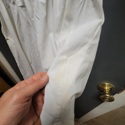Crest Vintage White Cotton Blend Short Sleeve Nurse Uniform Dress 4 XS