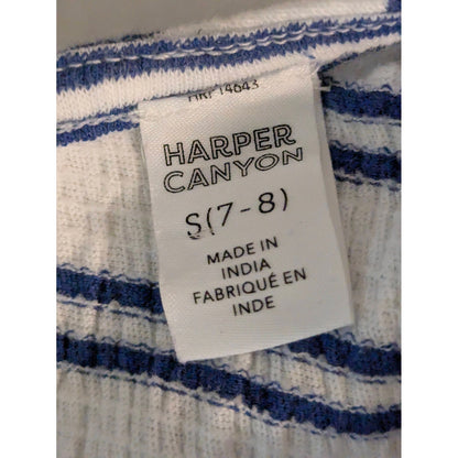 Harper Canyon Girls Blue Striped Sleeveless Tank Top Size Small 7-8 NWT