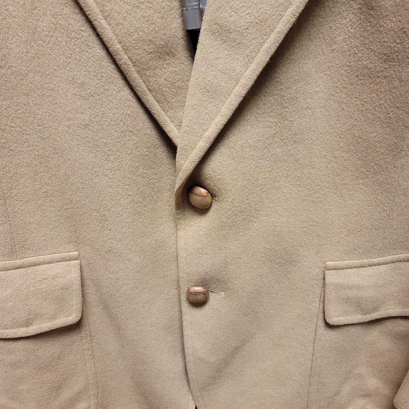 Mark IV vintage Coat Buckhead 100% Camel hair blazer L / XL 2 button pockets TAN