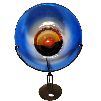 Oggetti Sunset Disc Light Murano Italy Art Glass MCM Table Raffaeli Cammozzo