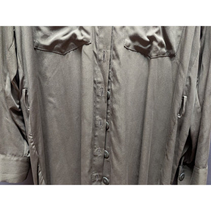 Topshop Size 6 Small Womens button up shirt dress MISSING BELT khaki