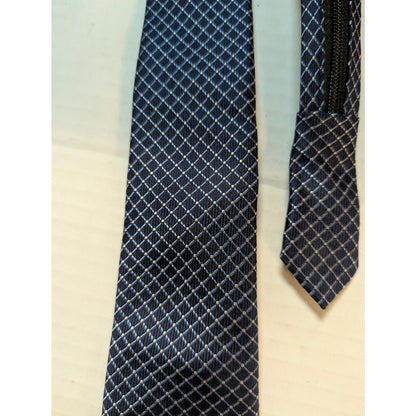 Nordstrom Kids Boys Navy Blue Geometric Printed Pre-Tied Necktie NWT
