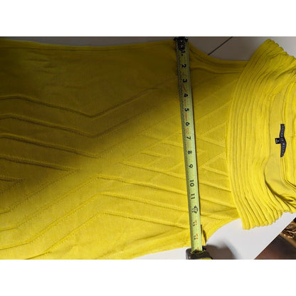 Antonio Melani Size Small womens cowl neck sweater top sleeveless yellow chevron