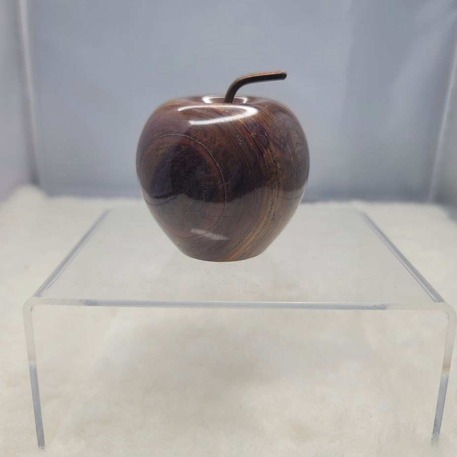 Ten Thousand Villages ONYX apple Copper Stem Paperweight