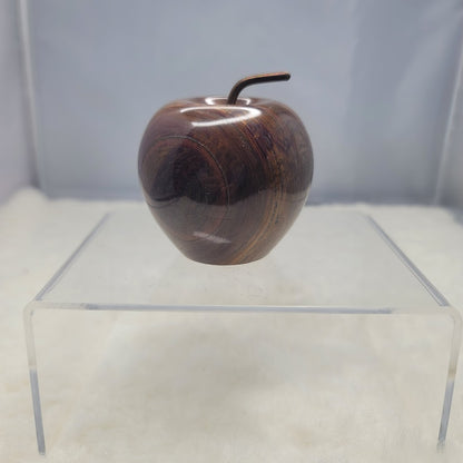 Ten Thousand Villages ONYX apple Copper Stem Paperweight