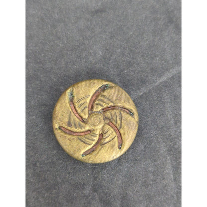 LOT S of 10 Antique Vintage Victorian Brass Mixed Materials Buttons ESTATE FIND