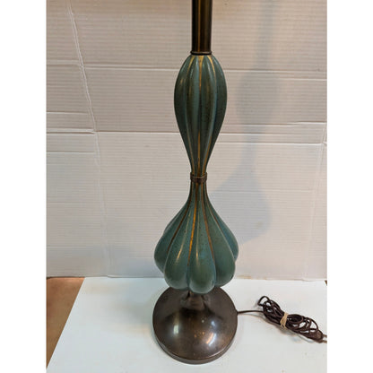 Vintage Mid Century Modern Rembrandt 926 Brass Table Lamp Teal Blue MCM Genie