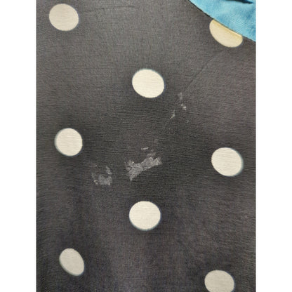 Vintage Helen Blake Black White Polka Dot Midi Dress Retro Rockabilly Style 18