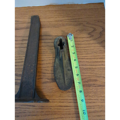 Antique Cast Iron Cobbler Shoe Last & Stand Vintage Industrial Craft Blacksmith
