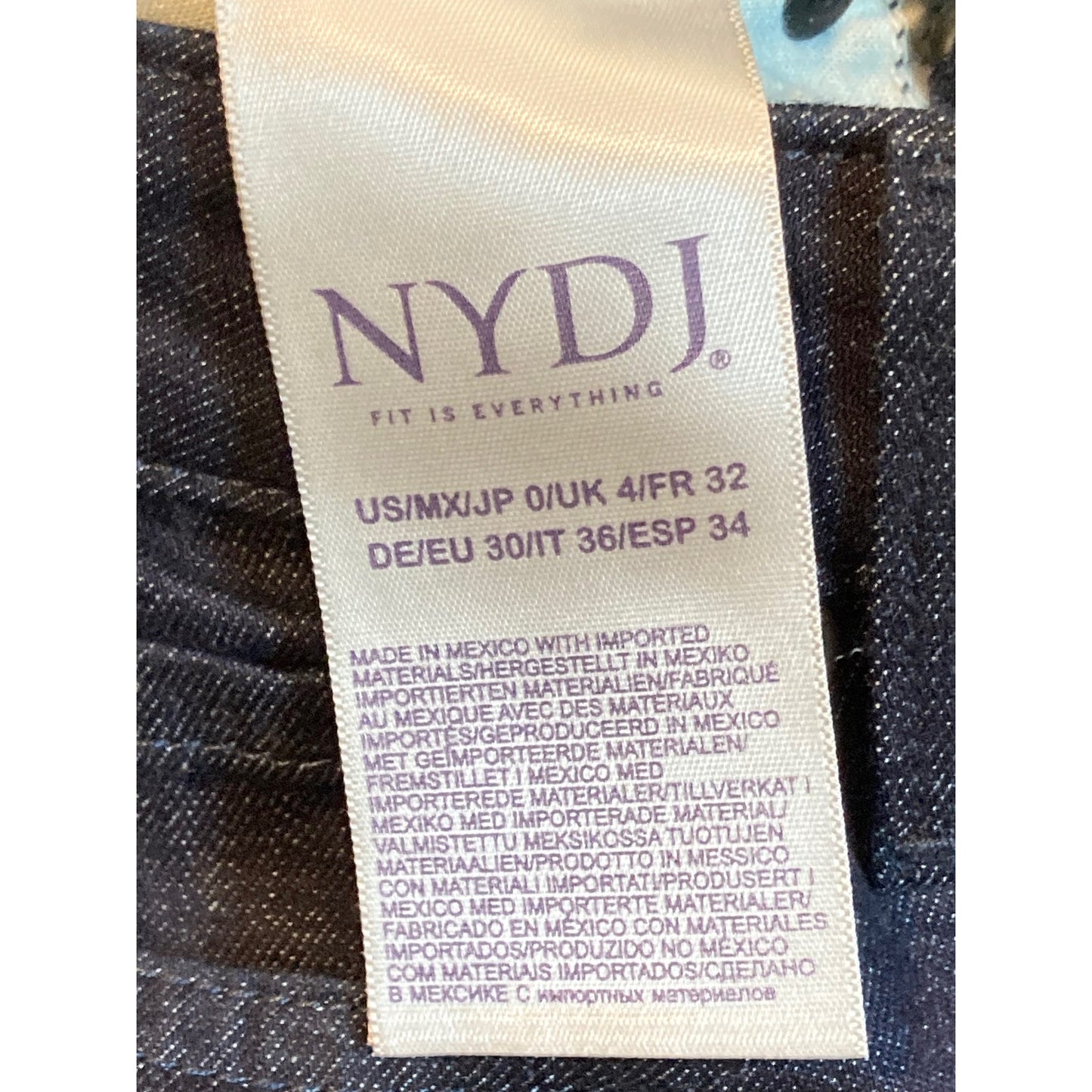 NYDJ Not Your Daughters Jeans Barbara Bootcut Denim Jeans Size 0 Dark Blue NWT