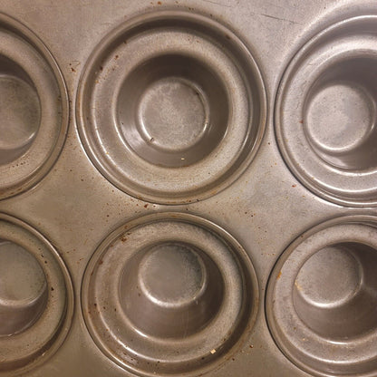 EKCO GLACO COMMERCIAL 15 slot CROWN MUFFIN PAN 20 gauge Aluminized Steel 18x27"