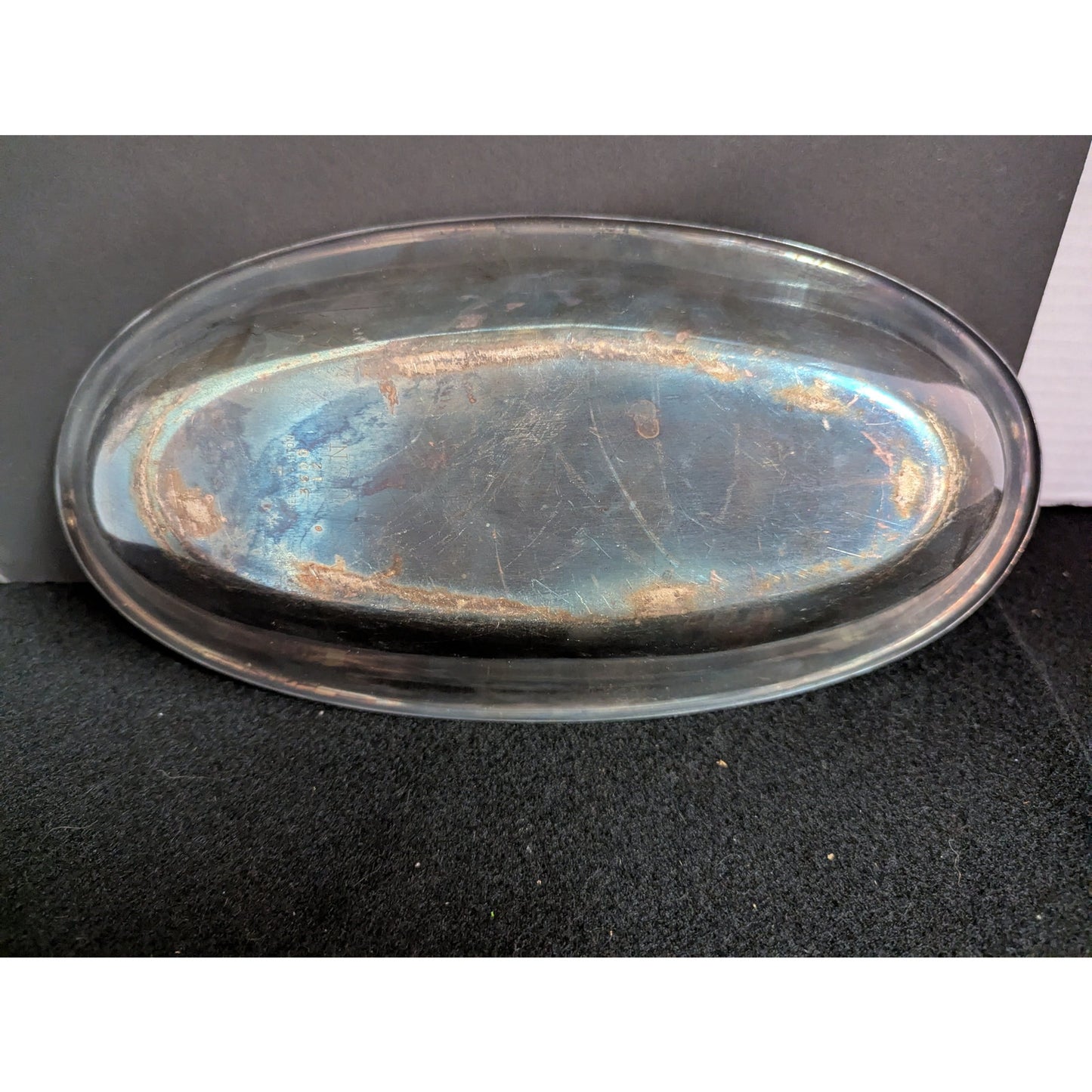 Vintage Military Reed & Barton Silverplate USN Oval Serving Dish