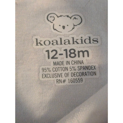 Koala Kids Baby Reindeer "Merry & Bright" Christmas Bodysuit 12-18 Months